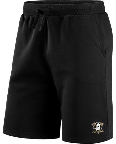 BERMUDA DE MOLETOM FANATICS ANAHEIM DUCKS NEGRO