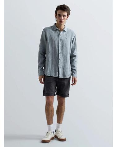 REPLAY CAMISA HOMBRE LINO M4159 GRIS