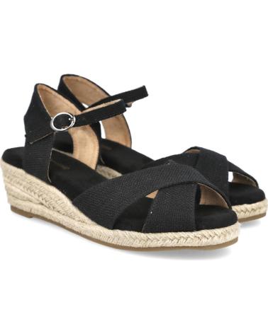 BUBBLE BOBBLE BL2623-4 SANDALIAS DE CUNA DE ESPARTO MUJER NEGRO