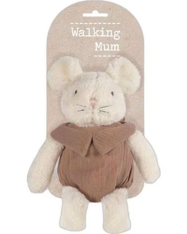 WALKING MUM PELUCHE DE TECIDO COM JARDINEIRAS PARA BEBÉ MARRóN