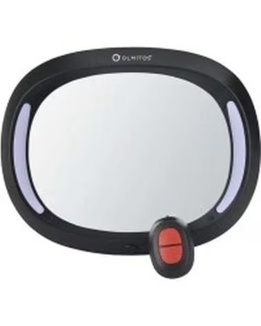 OLMITOS AUTO-RÜCKSPIEGEL FÜR BABYS MIT LED SCHWARZ NEGRO