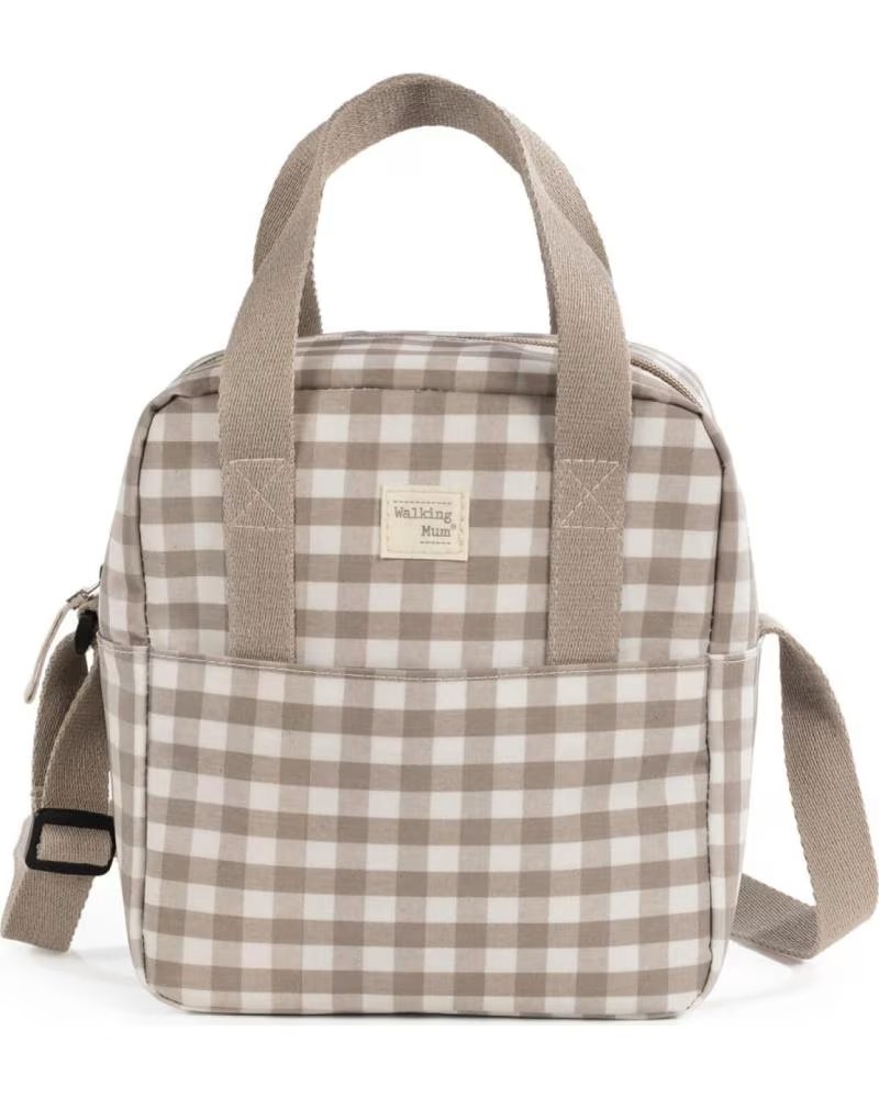 WALKING MUM BOLSO MATERNAL ESTAMPADO VICHY BEIGE