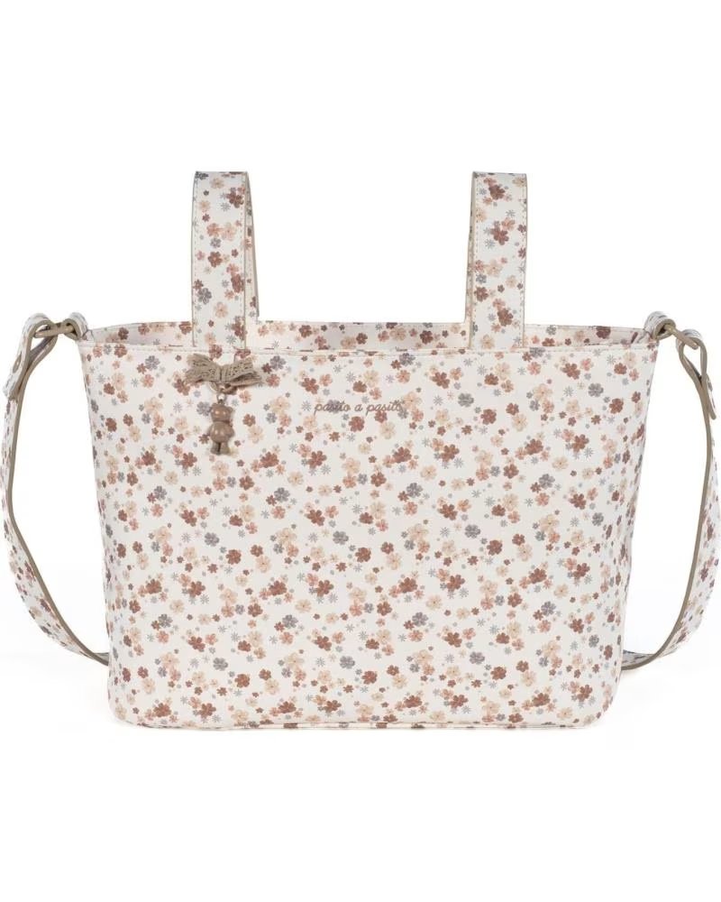 PASITO A PASITO BORSA PASSEGGIO PASITO A PASITO STAMPA FLOREALE BEIGE