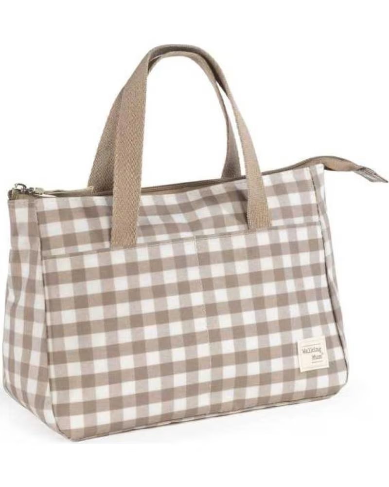 WALKING MUM SACO DE PASSEIO VICHY BEGE WALKING MUM BEIGE