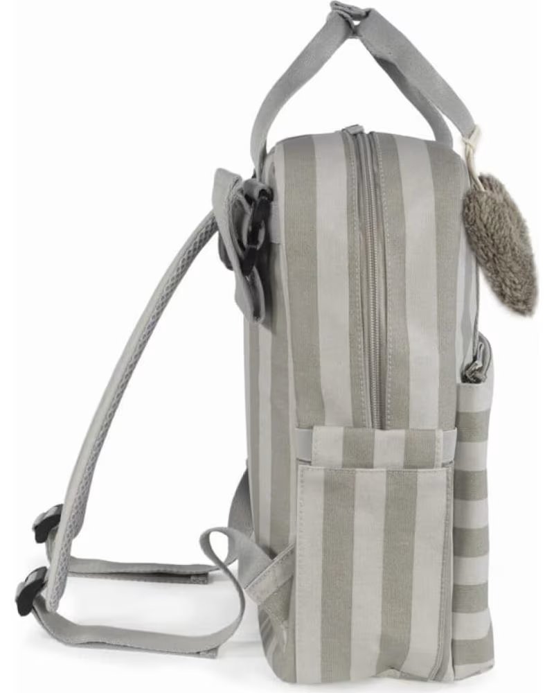 WALKING MUM GESTREIFTER WICKELRUCKSACK MIT HERZANHÄNGER VERDE