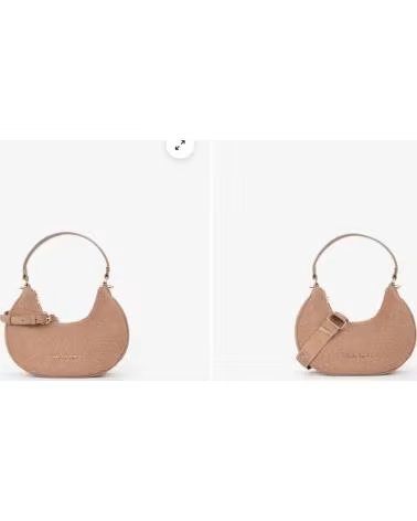 VALENTINO BOLSA HOBO VALENTINO COM DETALHE DE LOGÓTIPO BEIGE