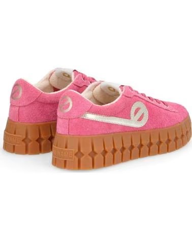 NO NAME - PLAY SNEAKER W HAIRY SUEDE-LOG FUSCHIA