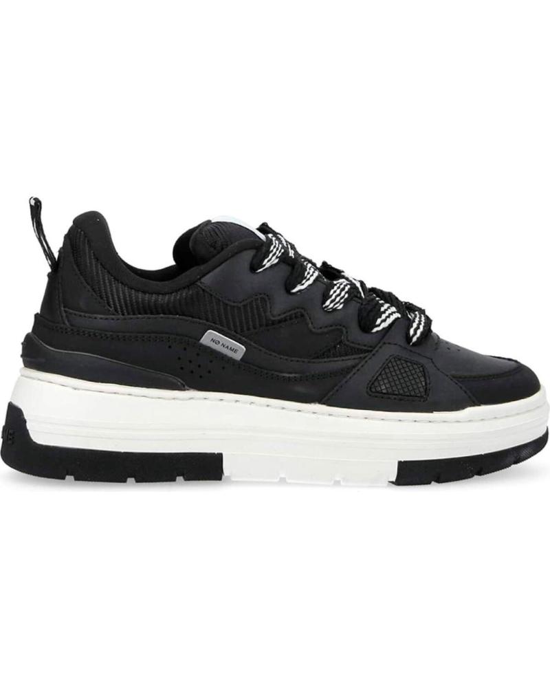 NO NAME - NOLLIE SNEAKER W NUBUCK-STRAW BLACK