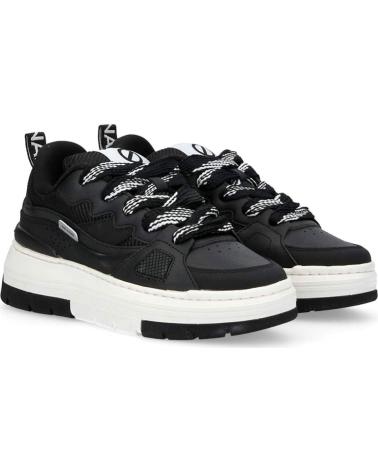 NO NAME - NOLLIE SNEAKER W NUBUCK-STRAW BLACK