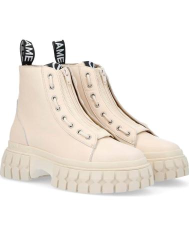 NO NAME - GRAVITEE ZIP BOOTS W NAPPA GRA DOVE-GOLD