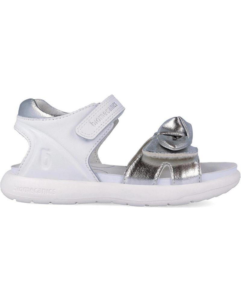 BIOMECANICS SANDALIA PARA NINA 262208 BIOEVOLUTION CASUAL LAZO BLANCOPLATAB313