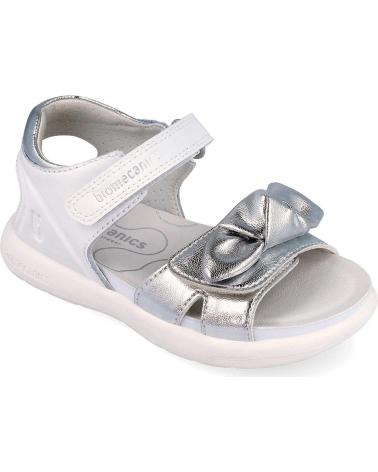 BIOMECANICS SANDALIA PARA NINA 262208 BIOEVOLUTION CASUAL LAZO BLANCOPLATAB313