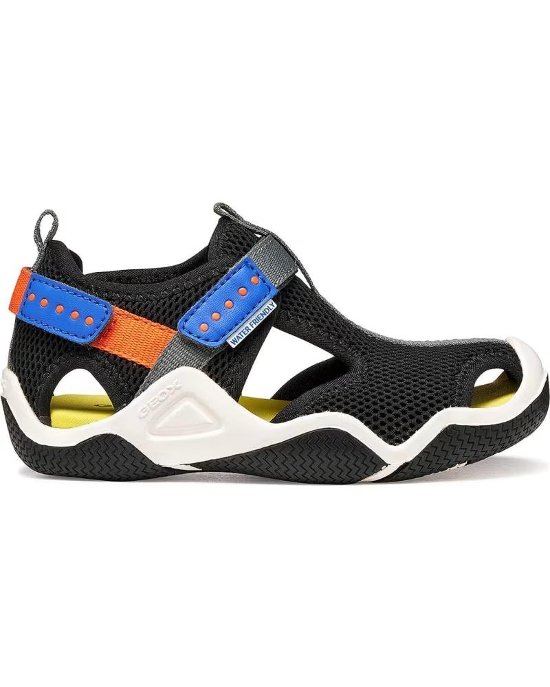 GEOX SANDALIAS J WADER J1530A BLACKORANGE