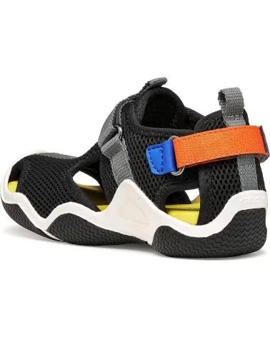 GEOX SANDALIAS J WADER J1530A BLACKORANGE