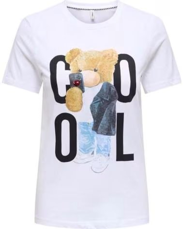 ONLY CAMISETA DE MANGA CORTA TEDDY COOL BLANCO VARIOS COLORES