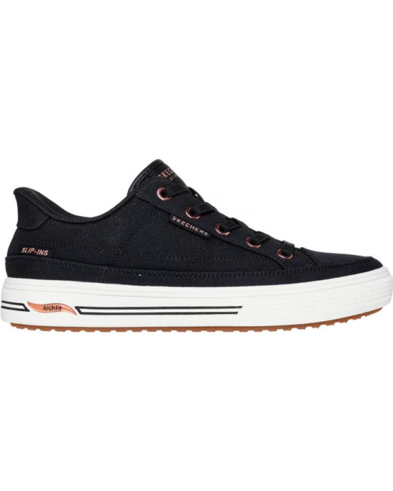SKECHERS SNEAKERS MUJER ARCH FIT ARCADE - SEE YA THERE NEGRO