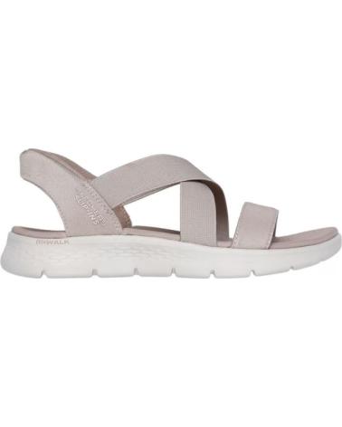SKECHERS SANDALIAS PLANAS MUJER GO WALK FLEX SANDAL TAUPE MARRóN