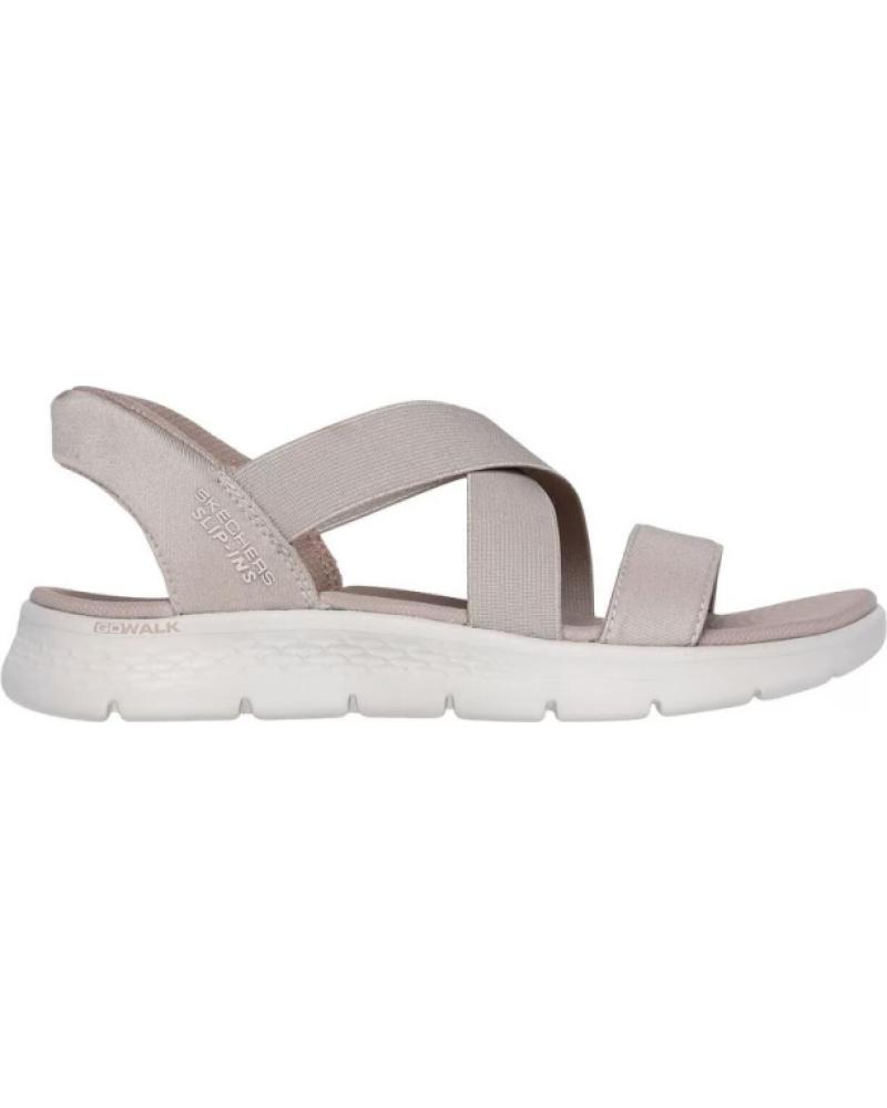SKECHERS SANDALIAS PLANAS MUJER GO WALK FLEX SANDAL TAUPE MARRóN