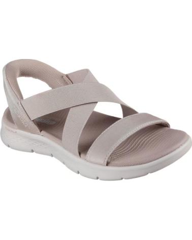 SKECHERS SANDALIAS PLANAS MUJER GO WALK FLEX SANDAL TAUPE MARRóN