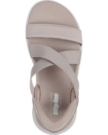 SKECHERS SANDALIAS PLANAS MUJER GO WALK FLEX SANDAL TAUPE MARRóN