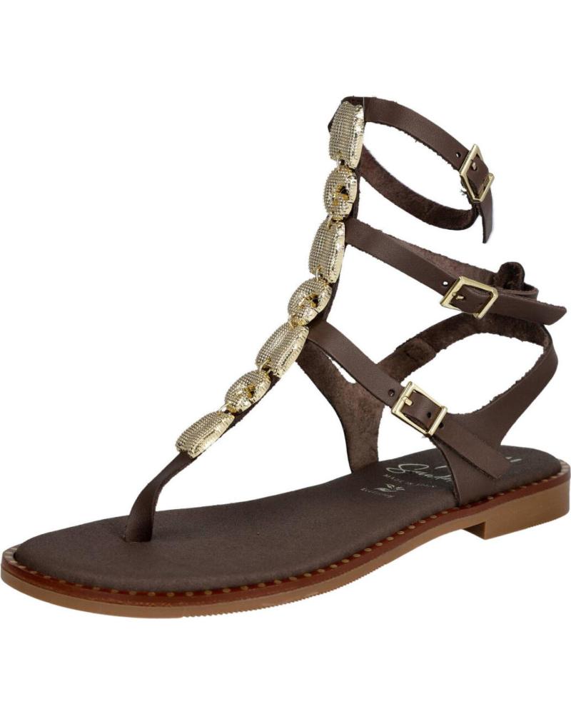 OH MY SANDALS 5845 SANDALIAS ROMANAS MONEDAS PIEL MUJER MARRON