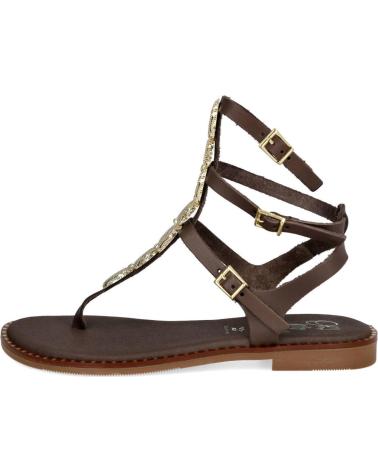 OH MY SANDALS 5845 SANDALIAS ROMANAS MONEDAS PIEL MUJER MARRON