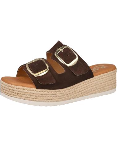 OH MY SANDALS 6033 SANDALIAS DOS HEBILLAS DE PLATAFORMA MUJER MARRON