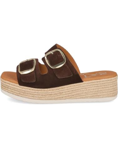 OH MY SANDALS 6033 SANDALIAS DOS HEBILLAS DE PLATAFORMA MUJER MARRON