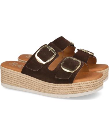 OH MY SANDALS 6033 SANDALIAS DOS HEBILLAS DE PLATAFORMA MUJER MARRON