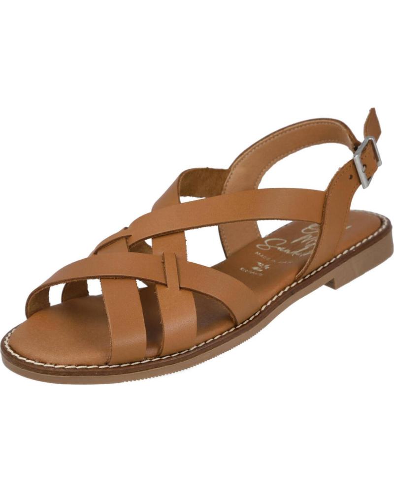 OH MY SANDALS 5833 SANDALIAS PLANAS DE TIRAS MUJER ROBLE