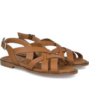 OH MY SANDALS 5833 SANDALIAS PLANAS DE TIRAS MUJER ROBLE