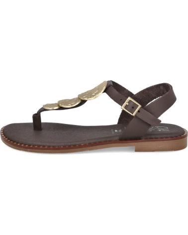 OH MY SANDALS 5848 SANDALIA ESCLAVA CON ADORNOS METALICOS MUJER MARRON