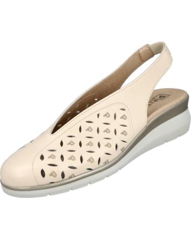 PITILLOS 11071 SANDALIAS PLANAS DESTALONADAS MUJER CREMA