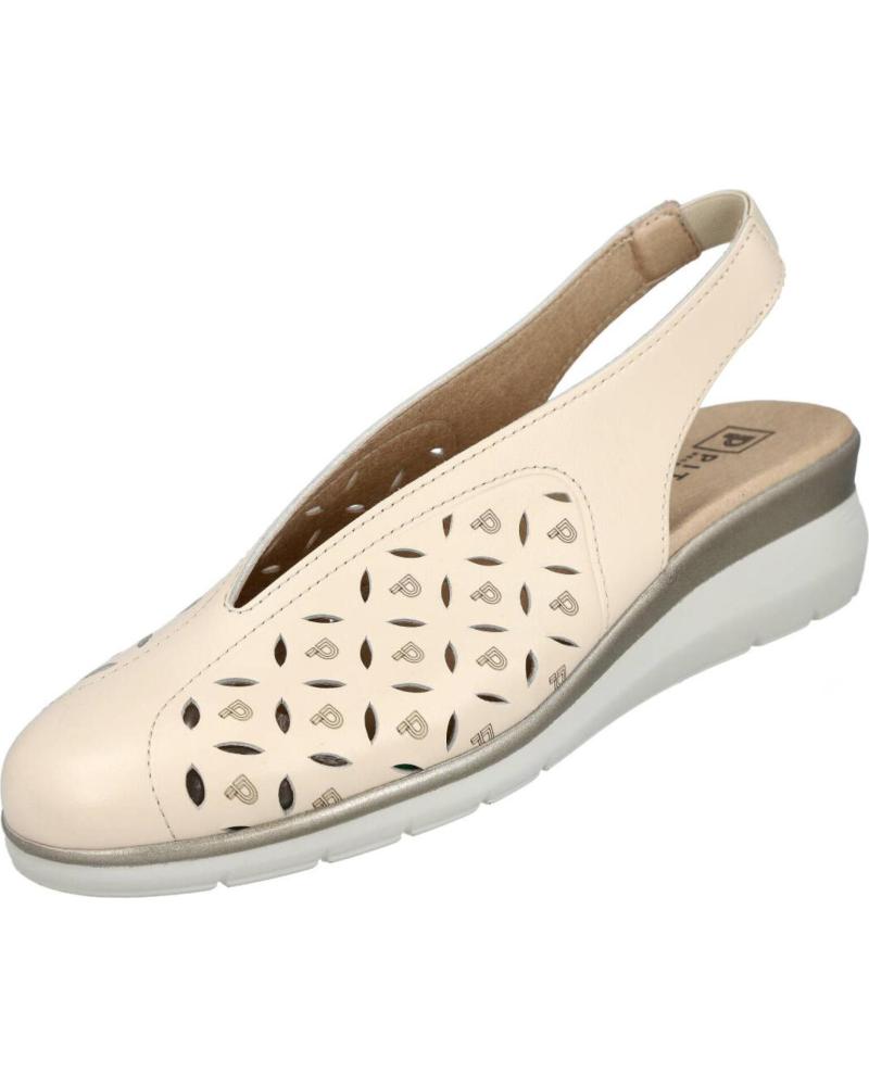 PITILLOS 11071 SANDALIAS PLANAS DESTALONADAS MUJER CREMA