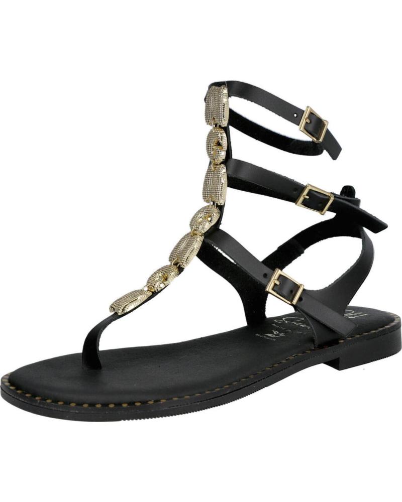 OH MY SANDALS 5845 SANDALIAS ROMANAS MONEDAS PIEL MUJER NEGRO