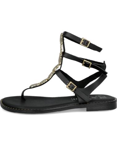 OH MY SANDALS 5845 SANDALIAS ROMANAS MONEDAS PIEL MUJER NEGRO