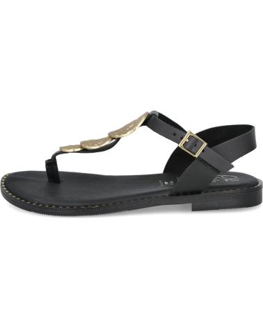 OH MY SANDALS 5848 SANDALIA ESCLAVA CON ADORNOS METALICOS MUJER NEGRO