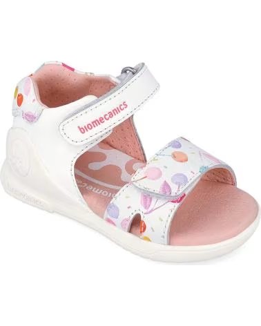 BIOMECANICS SANDALIAS NINA MODELO 262141B COLOR  BLANCO