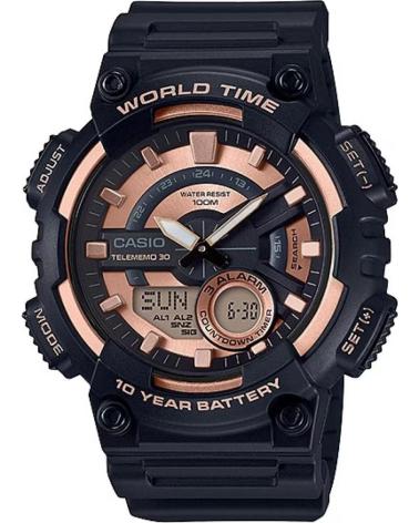 CASIO RELOJ CASIO AEQ-110W-1A3 WORLD TIME ANADIGI NEGRO