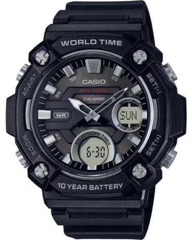 CASIO AEQ-120W-1A WORLD TIME BATERÍA 10 AÑOS NEGRO