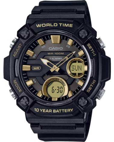CASIO RELOJ AEQ-120W-9A WORLD TIME 10-YEAR BATTERY NEGRO