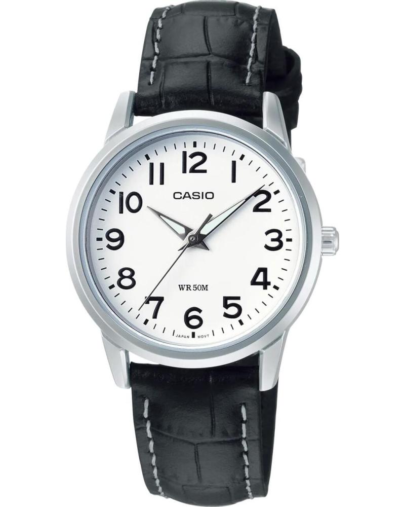 CASIO RELOJ CASIO LTP-1303PL-7BVEG CON CORREA DE PIEL NEGRO