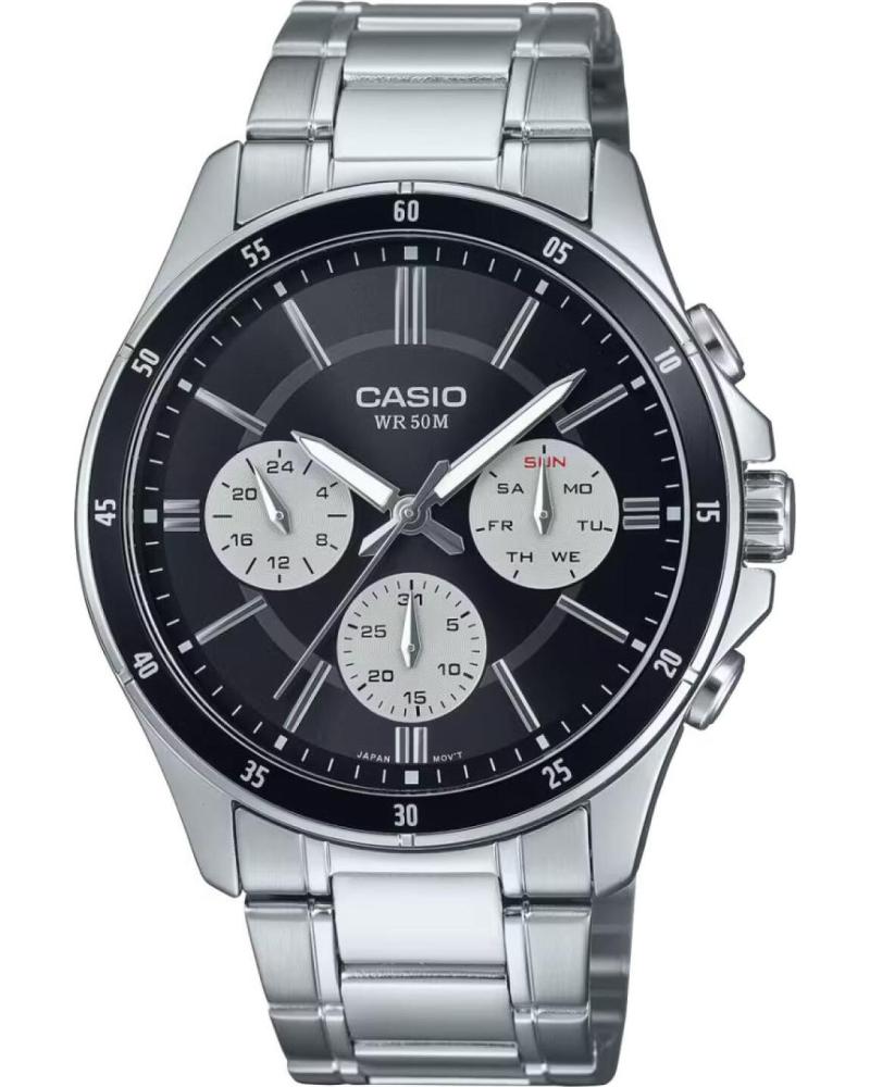 CASIO RELOJ ANALÓGICO MTP-1374D-1A3 ACERO INOXIDABLE GRIS