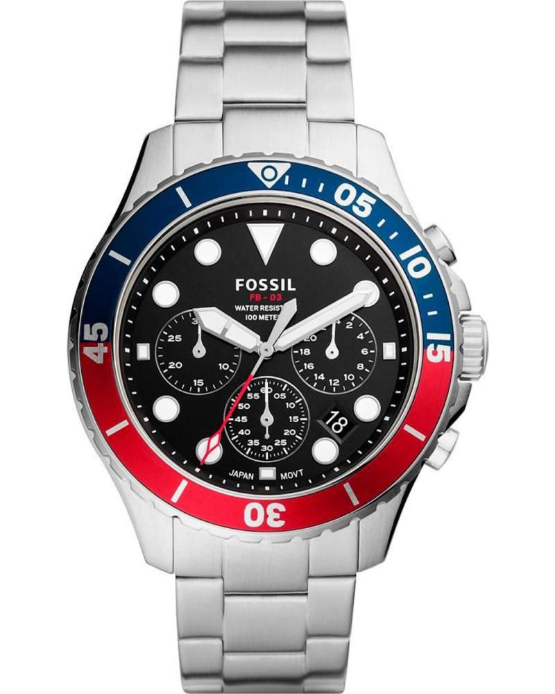 FOSSIL RELOJ CRONÓGRAFO FS5767 CON BISEL BICOLOR GRIS