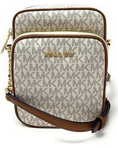 MICHAEL KORS BOLSO BANDOLERA JET SET CON ESTAMPADO DE MONOGRAMA