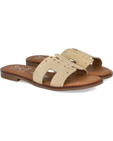 OH MY SANDALS 5840 SANDALIAS PLANAS TACHAS MUJER ARENA