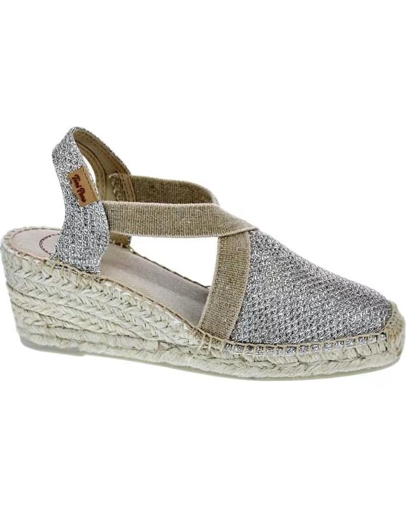 Sapatos de Mulher TONI PONS ALPARGATAS MUJER MODELO TRITONT COLOR PLATA PLATI PLATI