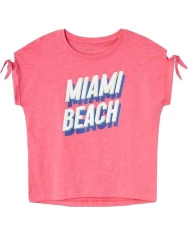NAME IT CAMISETA DE TIRANTES CON LAZOS Y ESTAMPADO MIAMI BEACH ROSA