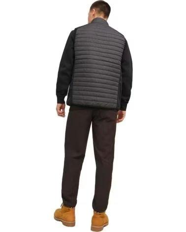 JACK AND JONES CHALECO ACOLCHADO & CON CREMALLERA EN CONTRASTE GRIS