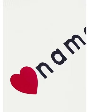 NAME IT KURZARM-T-SHIRT MIT HERZ-PRINT BLANCO